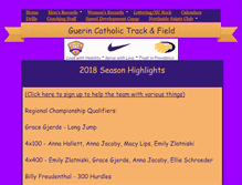 Tablet Screenshot of guerincatholictrack.com